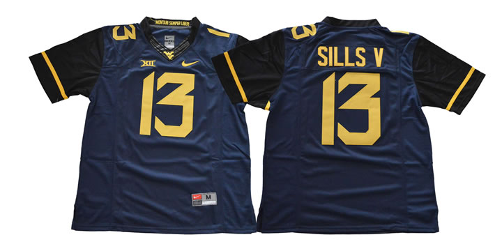 West Virginia Mountaineers 13 David Sills V Navy College Football Jersey,We sell and wholesale West Virginia Mountaineers 13 David Sills V Navy College Football Jersey on line form chian!
